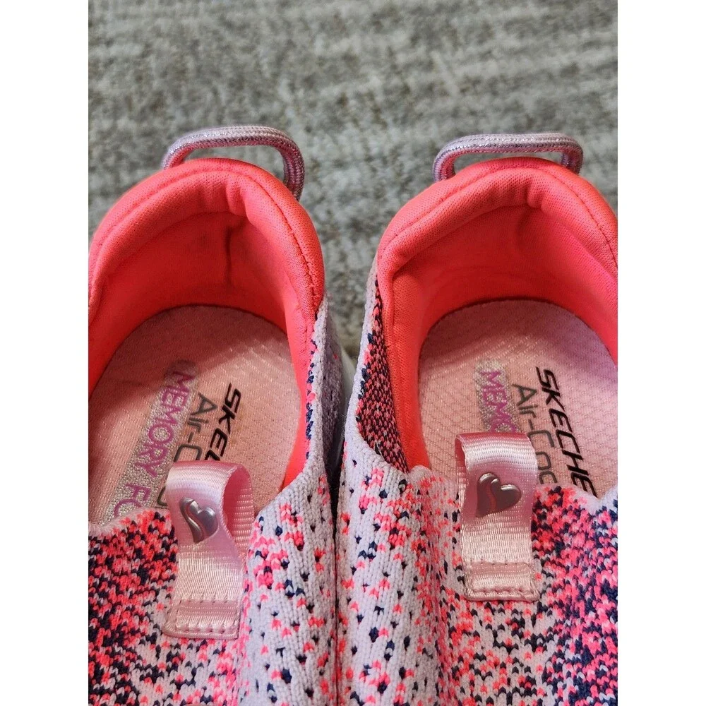 SKECHERS girl Ultra Flex 3.0 Speckled Slip-On Athletic Shoes Pink blue size 3